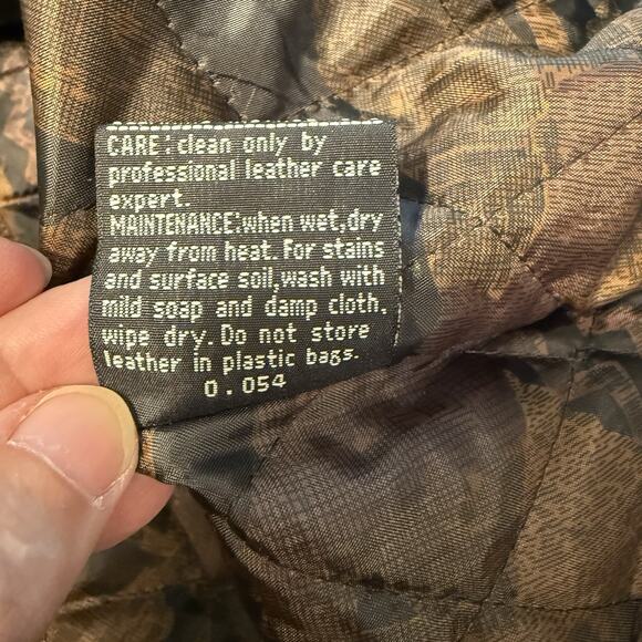 Vtg Members Only Genuine Leather Jacket Men XL Brown Moto Bomber Full Zip EUC - Picture 9 of 15